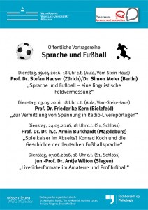 Vortragsreihe „Sprache und Fußball“